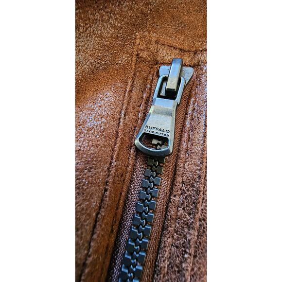 Buffalo David Bitton Men's Brown Faux Leather Sherpa Lined Aviator Jacket 4X Big - Picture 9 of 11